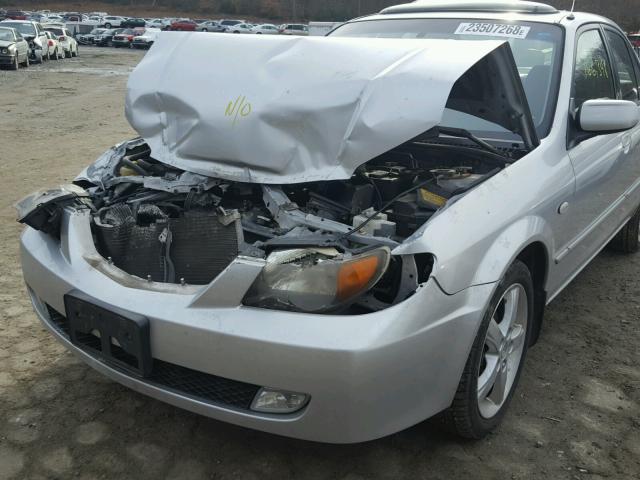 JM1BJ225831212718 - 2003 MAZDA PROTEGE DX GRAY photo 9