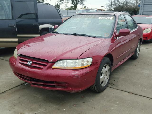 1HGCG16512A047375 - 2002 HONDA ACCORD EX BURGUNDY photo 2