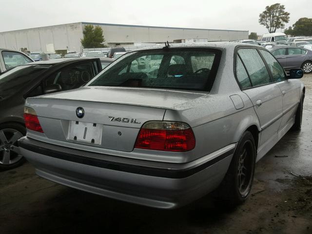 WBAGH83411DP23836 - 2001 BMW 740 IL SILVER photo 4