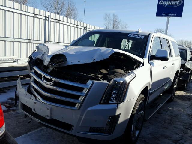 1GYS4JKJ0GR210820 - 2016 CADILLAC ESCALADE E WHITE photo 2