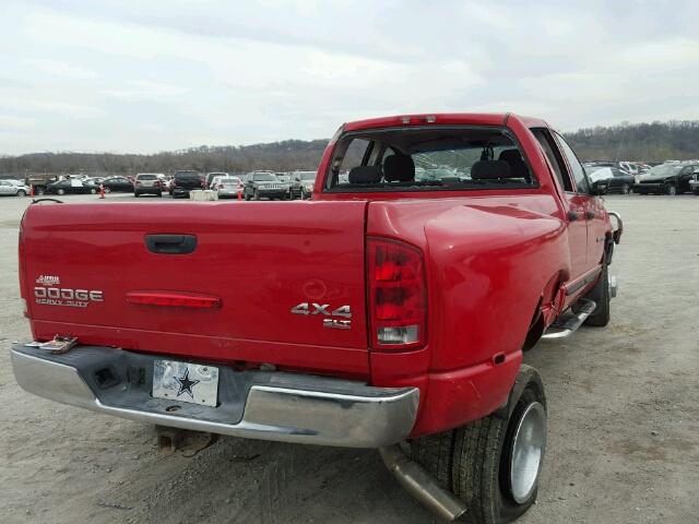 3D7MU48C74G266585 - 2004 DODGE RAM 3500 Q RED photo 4