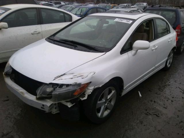 1HGFA16817L021752 - 2007 HONDA CIVIC EX WHITE photo 2