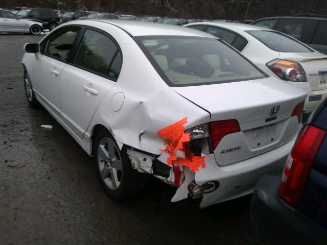 1HGFA16817L021752 - 2007 HONDA CIVIC EX WHITE photo 3