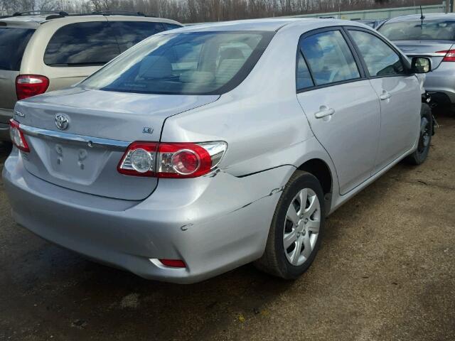 2T1BU4EEXCC890669 - 2012 TOYOTA COROLLA BA SILVER photo 4