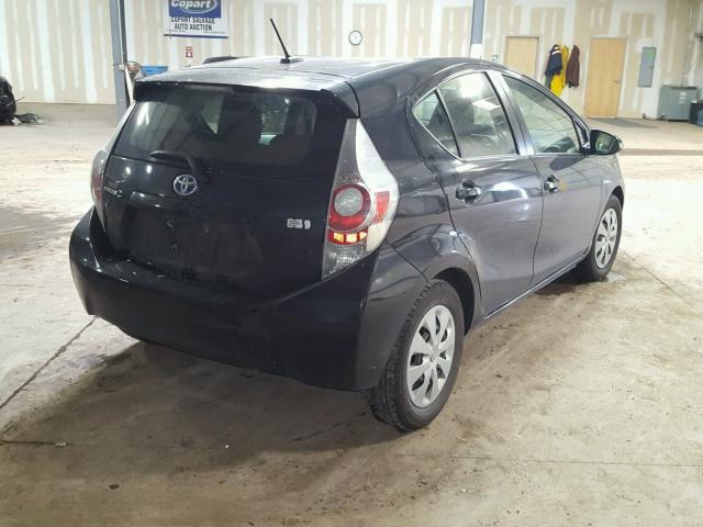 JTDKDTB39D1056895 - 2013 TOYOTA PRIUS C BLACK photo 4