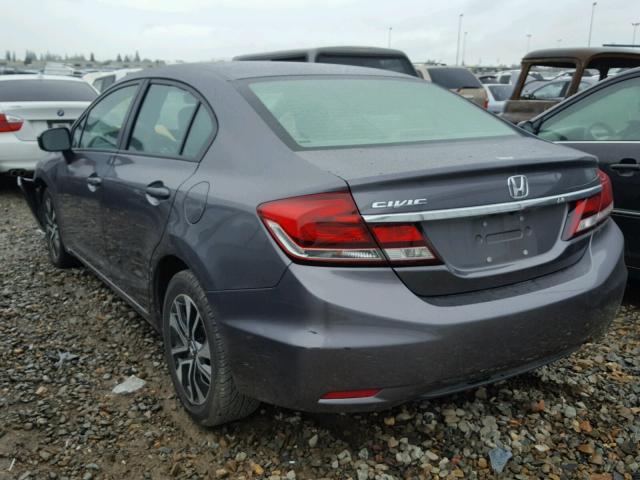 19XFB2F84FE201557 - 2015 HONDA CIVIC EX ნაცრისფერი ფოტო 3