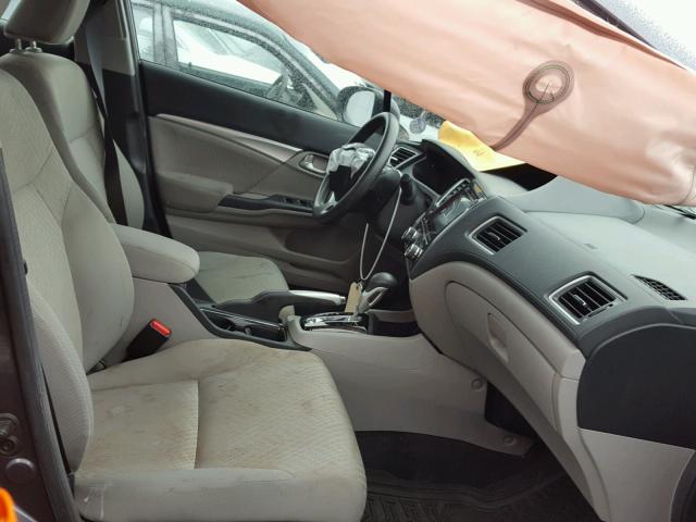19XFB2F84FE201557 - 2015 HONDA CIVIC EX ნაცრისფერი ფოტო 5