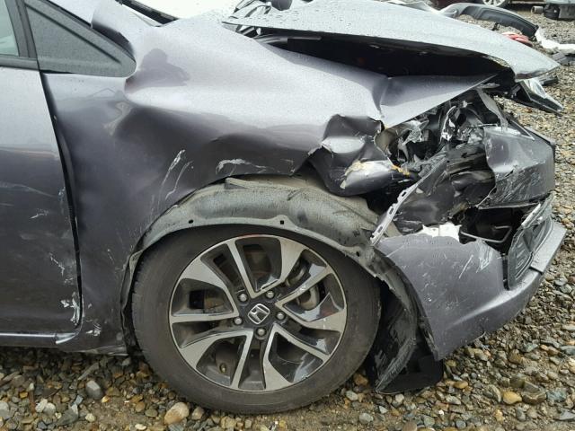 19XFB2F84FE201557 - 2015 HONDA CIVIC EX ნაცრისფერი ფოტო 9