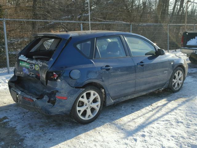 JM1BK343181842506 - 2008 MAZDA 3 HATCHBAC BLUE photo 4