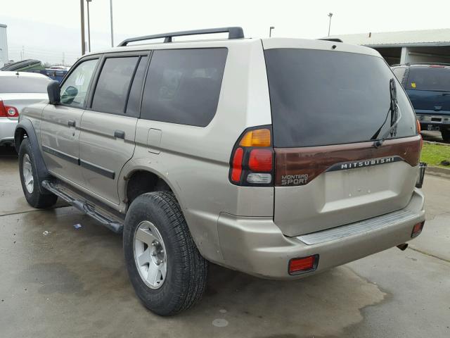 JA4LS21H42J053959 - 2002 MITSUBISHI MONTERO SP BEIGE photo 3