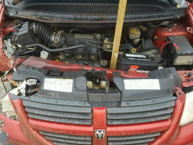 2D4GP44L45R184011 - 2005 DODGE GRAND CARA RED photo 7