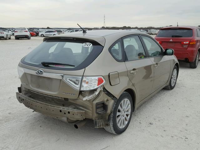 JF1GH61628H814585 - 2008 SUBARU IMPREZA 2. BEIGE photo 4