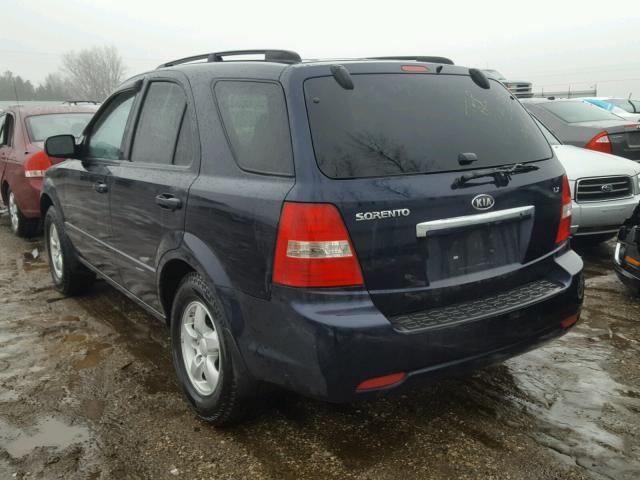 KNDJC735285833583 - 2008 KIA SORENTO EX BLUE photo 3