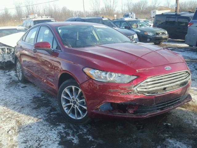 3FA6P0LU5HR296056 - 2017 FORD FUSION SE BURGUNDY photo 1