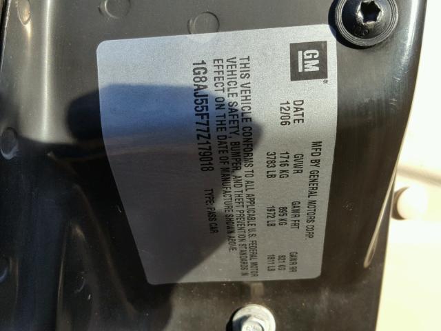 1G8AJ55F77Z179018 - 2007 SATURN ION LEVEL 红色 照片 10