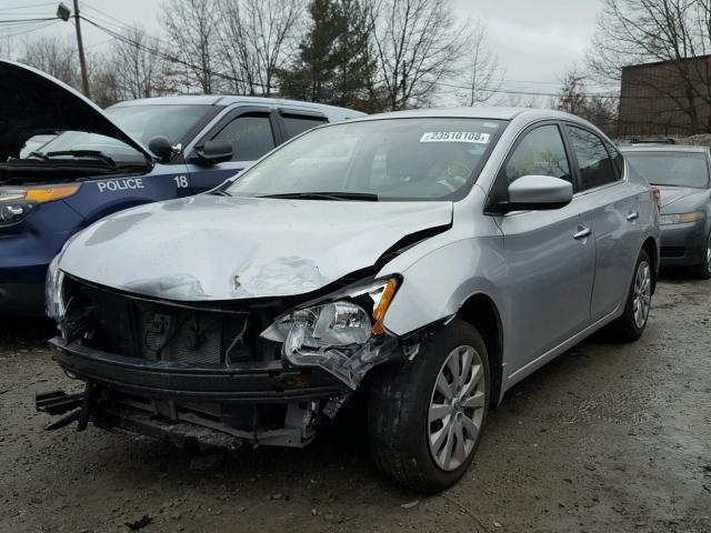 3N1AB7AP9EY336779 - 2014 NISSAN SENTRA S SILVER photo 2