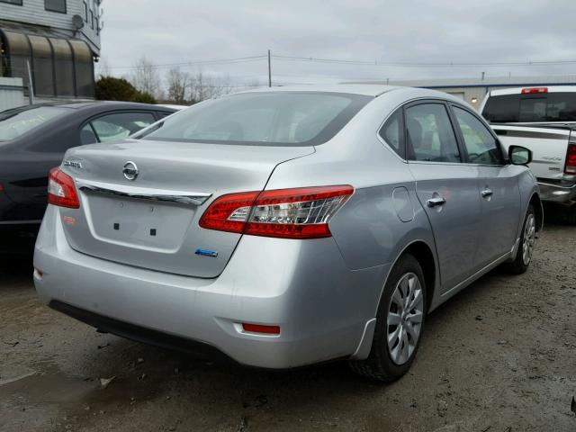 3N1AB7AP9EY336779 - 2014 NISSAN SENTRA S SILVER photo 4