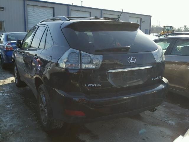 JTJHW31U160003872 - 2006 LEXUS RX 400 BLACK photo 3