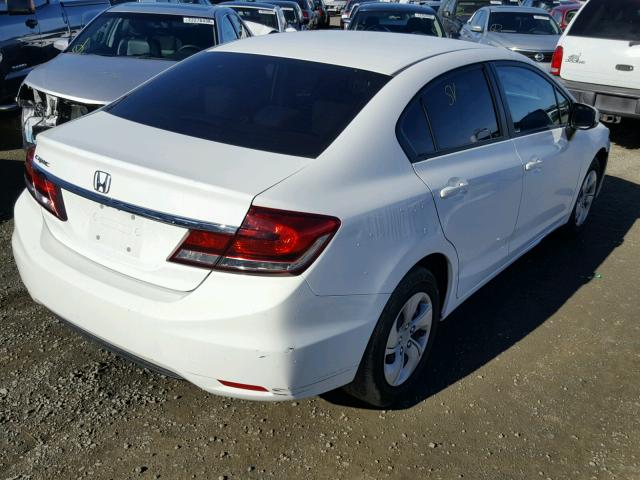 19XFB2E50DE092258 - 2013 HONDA CIVIC LX WHITE photo 4