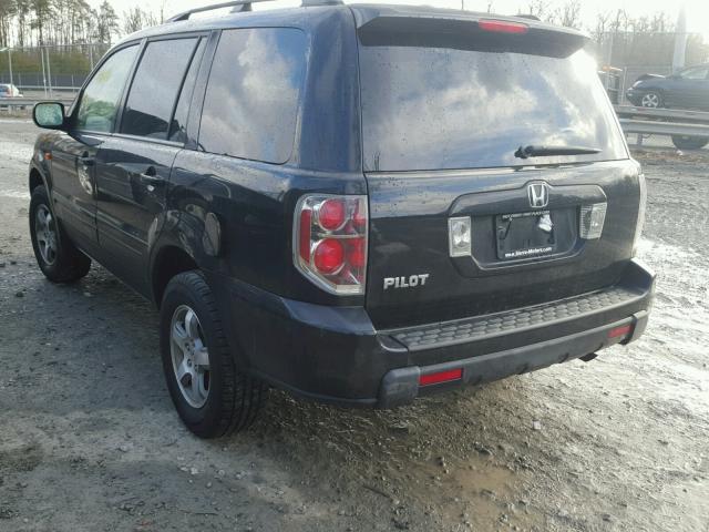 5FNYF28686B045977 - 2006 HONDA PILOT EX BLACK photo 3