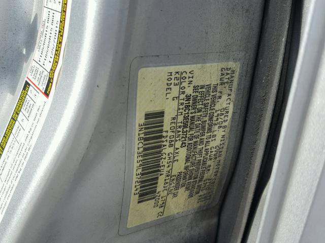 3N1BC13E59L372143 - 2009 NISSAN VERSA S SILVER photo 10