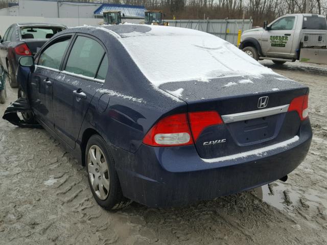 19XFA1F51AE032108 - 2010 HONDA CIVIC LX BLUE photo 3