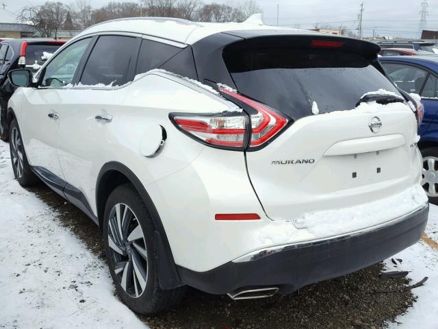 5N1AZ2MH5HN125611 - 2017 NISSAN MURANO S WHITE photo 3