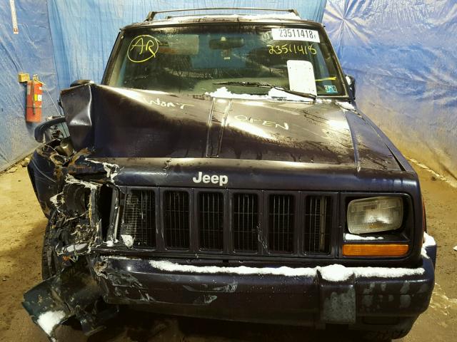 1J4FF68S7XL571389 - 1999 JEEP CHEROKEE S PURPLE photo 9