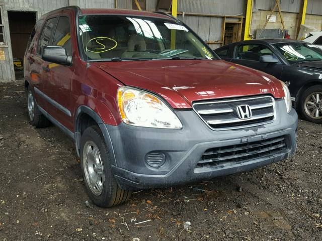 SHSRD68536U400412 - 2006 HONDA CR-V LX MAROON photo 1