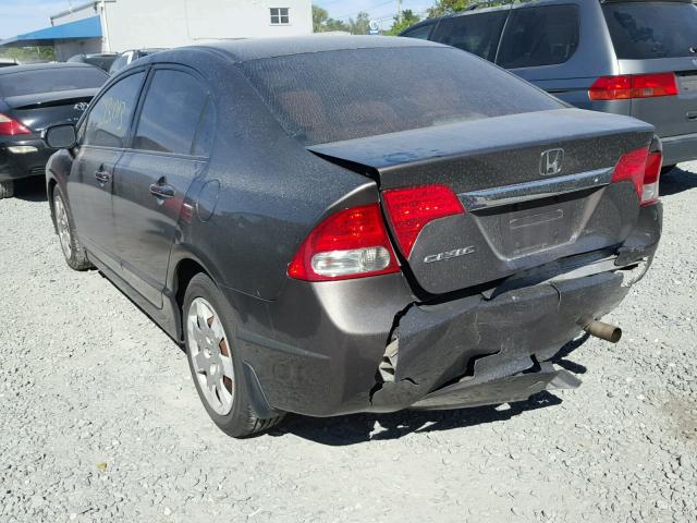 2HGFA16589H539251 - 2009 HONDA CIVIC LX BROWN photo 3