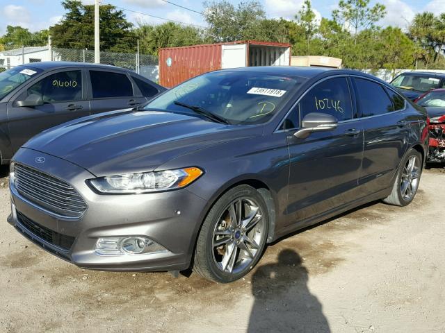 3FA6P0K90DR271721 - 2013 FORD FUSION TIT GRAY photo 2