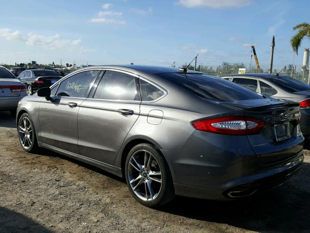 3FA6P0K90DR271721 - 2013 FORD FUSION TIT GRAY photo 3