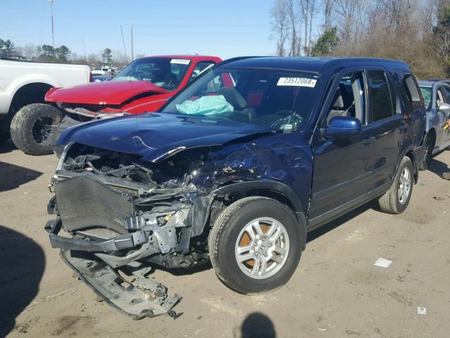 JHLRD78813C013831 - 2003 HONDA CR-V EX BLUE photo 2