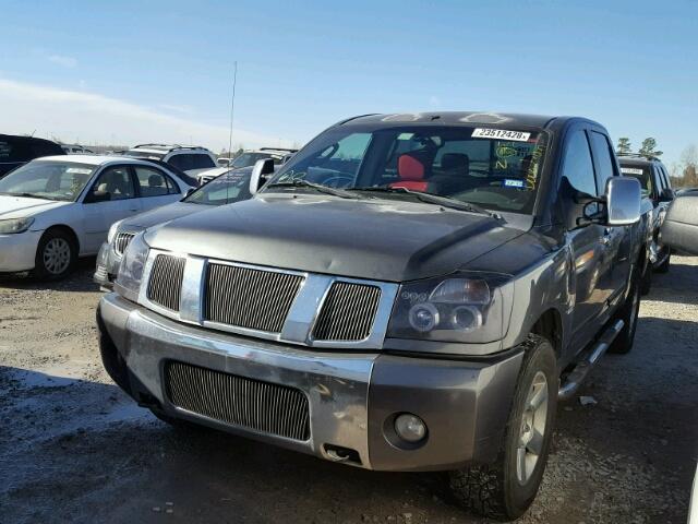 1N6AA07B84N537262 - 2004 NISSAN TITAN XE CHARCOAL photo 2