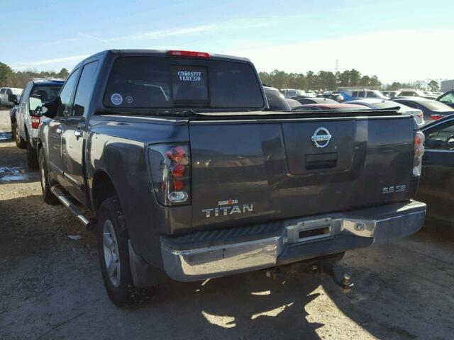 1N6AA07B84N537262 - 2004 NISSAN TITAN XE CHARCOAL photo 3