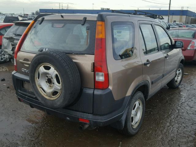 JHLRD78402C008809 - 2002 HONDA CR-V LX BROWN photo 4