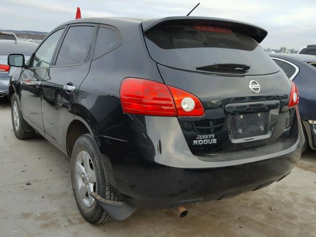 JN8AS5MT2AW014288 - 2010 NISSAN ROGUE S BLACK photo 3