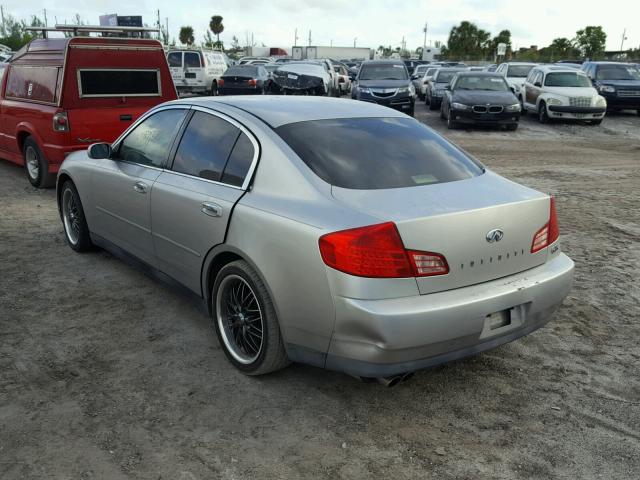 JNKCV51E23M303377 - 2003 INFINITI G35 GRAY photo 3