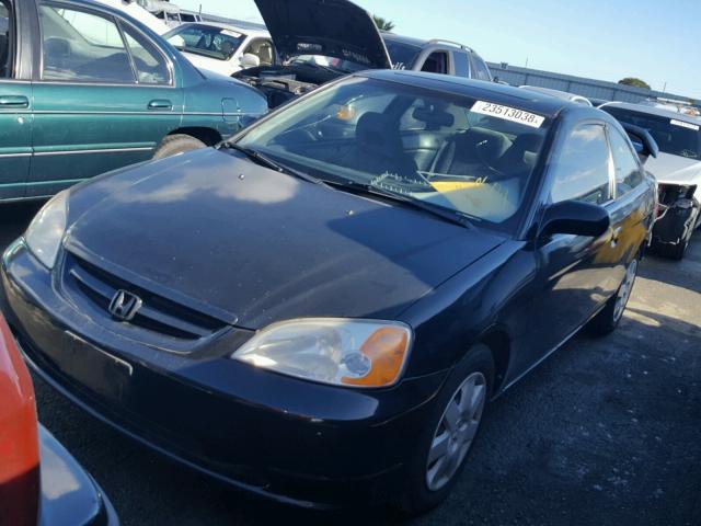 1HGEM21982L094067 - 2002 HONDA CIVIC EX შავი ფოტო 2