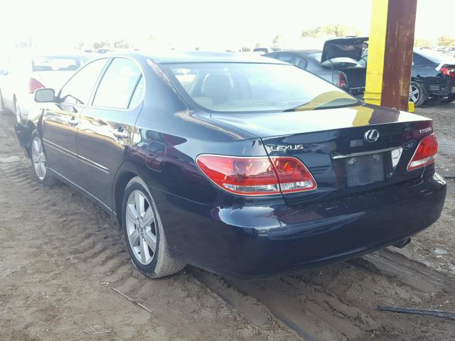 JTHBA30GX55109529 - 2005 LEXUS ES 330 BLUE photo 3