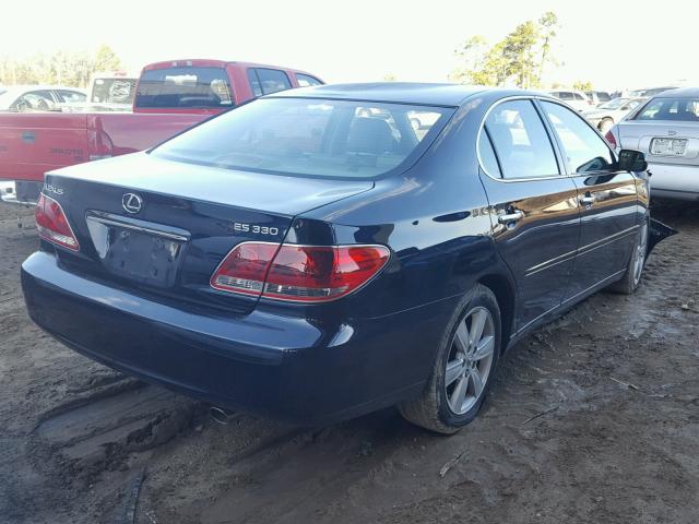 JTHBA30GX55109529 - 2005 LEXUS ES 330 BLUE photo 4