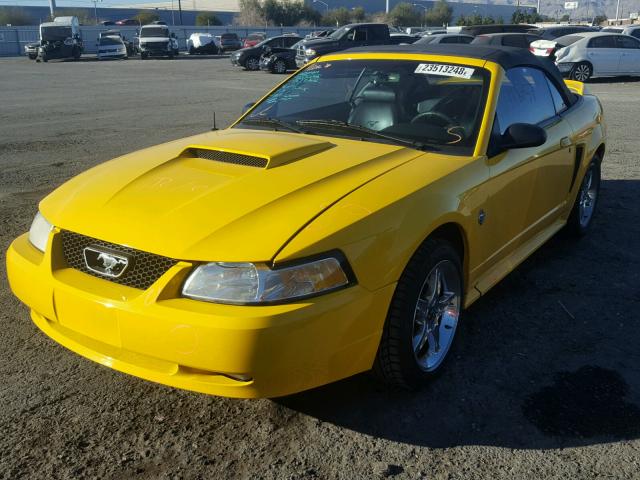 1FAFP45X1XF218898 - 1999 FORD MUSTANG GT YELLOW photo 2