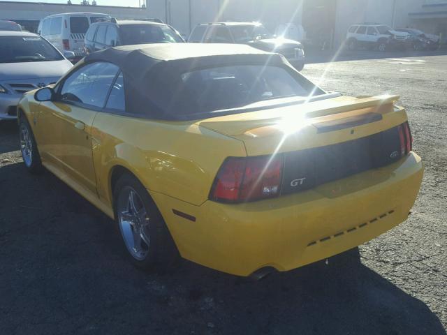 1FAFP45X1XF218898 - 1999 FORD MUSTANG GT YELLOW photo 3