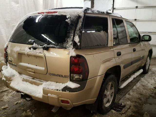 1GNDT13S042205654 - 2004 CHEVROLET TRAILBLAZE TAN photo 4