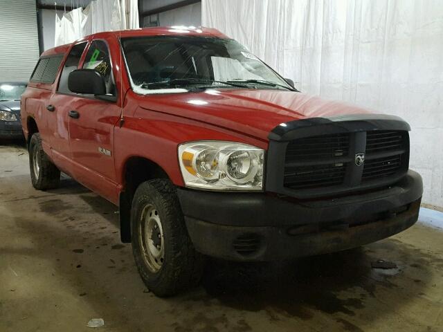 1D7HU18N08S576139 - 2008 DODGE RAM 1500 S RED photo 1