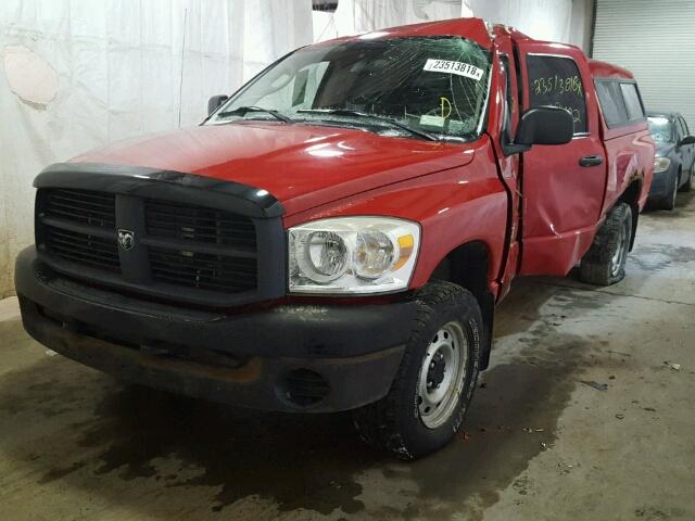 1D7HU18N08S576139 - 2008 DODGE RAM 1500 S RED photo 2