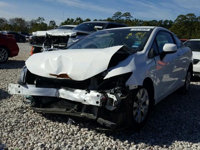 2HGFG3B51CH552141 - 2012 HONDA CIVIC LX WHITE photo 2