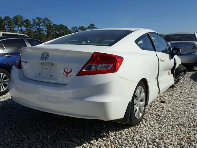 2HGFG3B51CH552141 - 2012 HONDA CIVIC LX WHITE photo 4