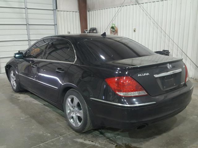 JH4KB16535C001904 - 2005 ACURA RL BLACK photo 3