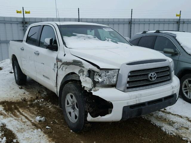 5TFDV58119X083911 - 2009 TOYOTA TUNDRA CRE WHITE photo 1